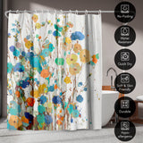 71x74 Floral Shower Curtain with 12 Metal Grommets | Botanical Design