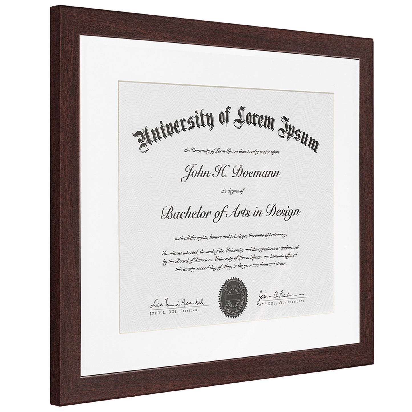 Americanflat Diploma Frame | With 8.5x11 Mat | Shatter-Resistant Glass