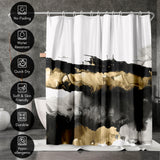 71x74 Abstract Shower Curtain with 12 Metal Grommets | Bold Design