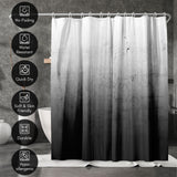 71x74 Abstract Shower Curtain with 12 Metal Grommets | Ombre