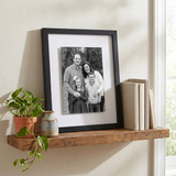 Float frame lifestyle shelf