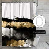 71x74 Abstract Shower Curtain with 12 Metal Grommets | Bold Design
