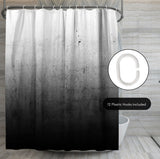 71x74 Abstract Shower Curtain with 12 Metal Grommets | Ombre