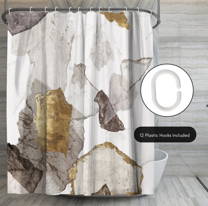 71" x 74" Abstract Shower Curtain with 12 Hooks, Amplified Iii by PI Creative Art