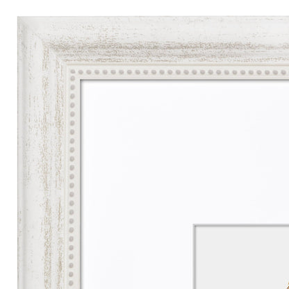8x10 with 5x7 Mat | Vintage Frames | White | Modern - Premium Quality