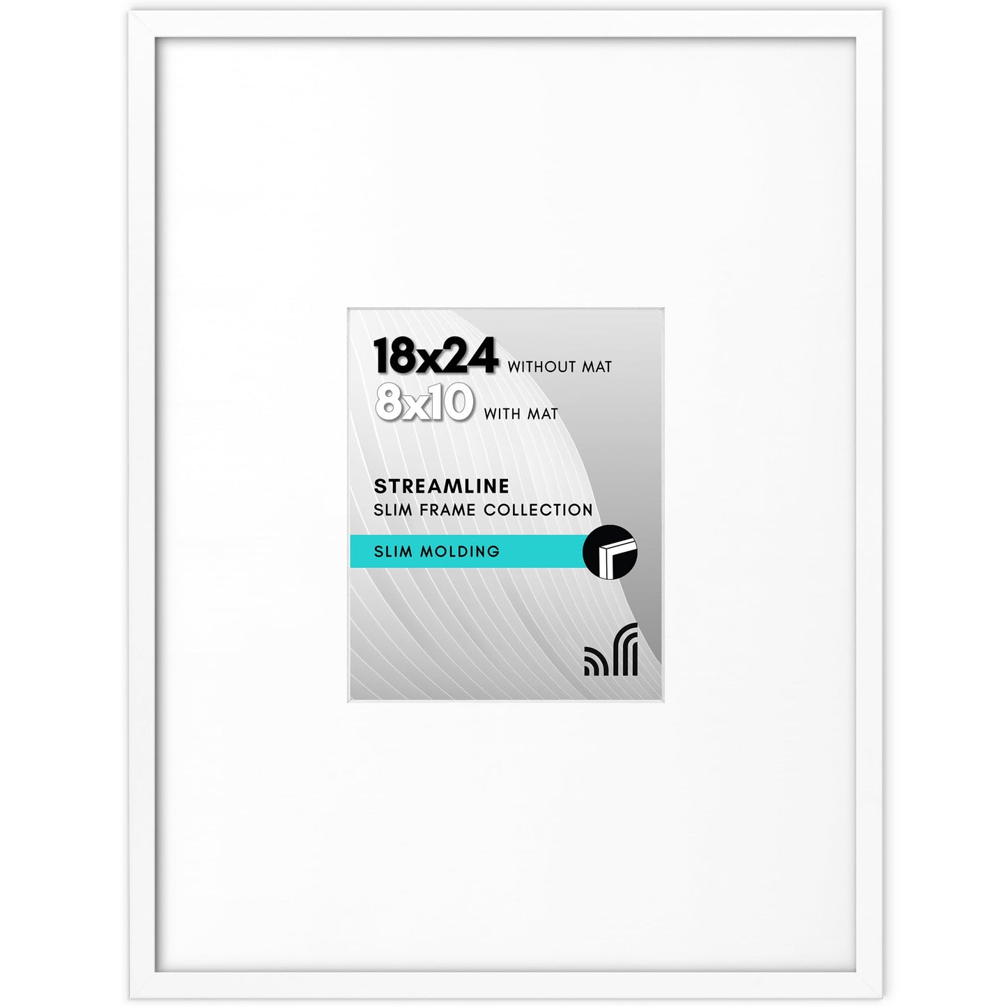 Thin Border Picture Frame | Shatter-Resistant Plexiglass | Wall Art Display