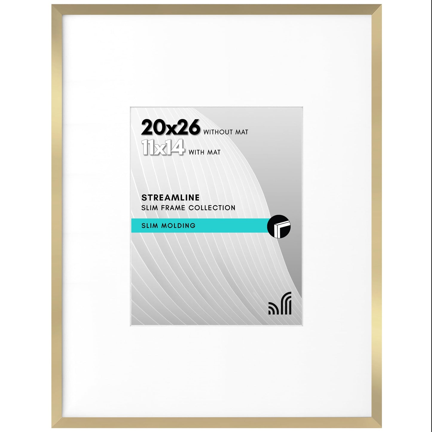 Thin Border Picture Frame | Shatter-Resistant Plexiglass | Wall Art Display