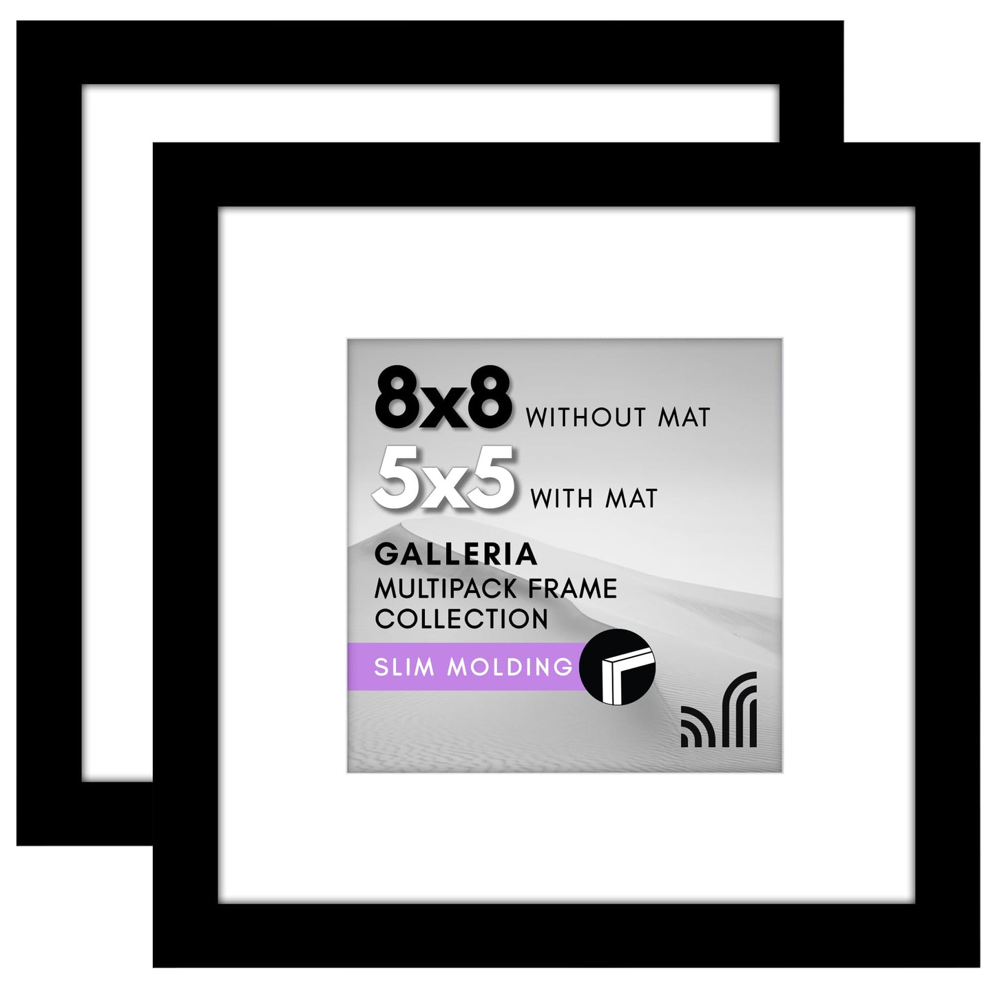 Americanflat Galleria Picture Frames | Set of 2 | With Mat | Acrylic