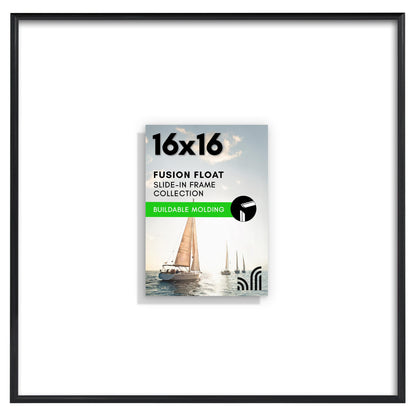 Floating Picture Frame | Slide-In Design | Shatter-Resistant Glass Front