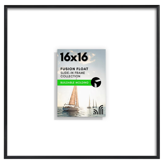 Floating Picture Frame | Slide-In Design | Shatter-Resistant Glass Front