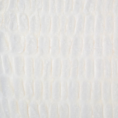 Americanflat 50x60 Rouched Faux Fur Throw Blanket - Soft and Breathable Throw Blanket for Couch, Bed, Chair - White Faux Fur Blankets Perfect for Home, Bedroom, or Outdoor Use