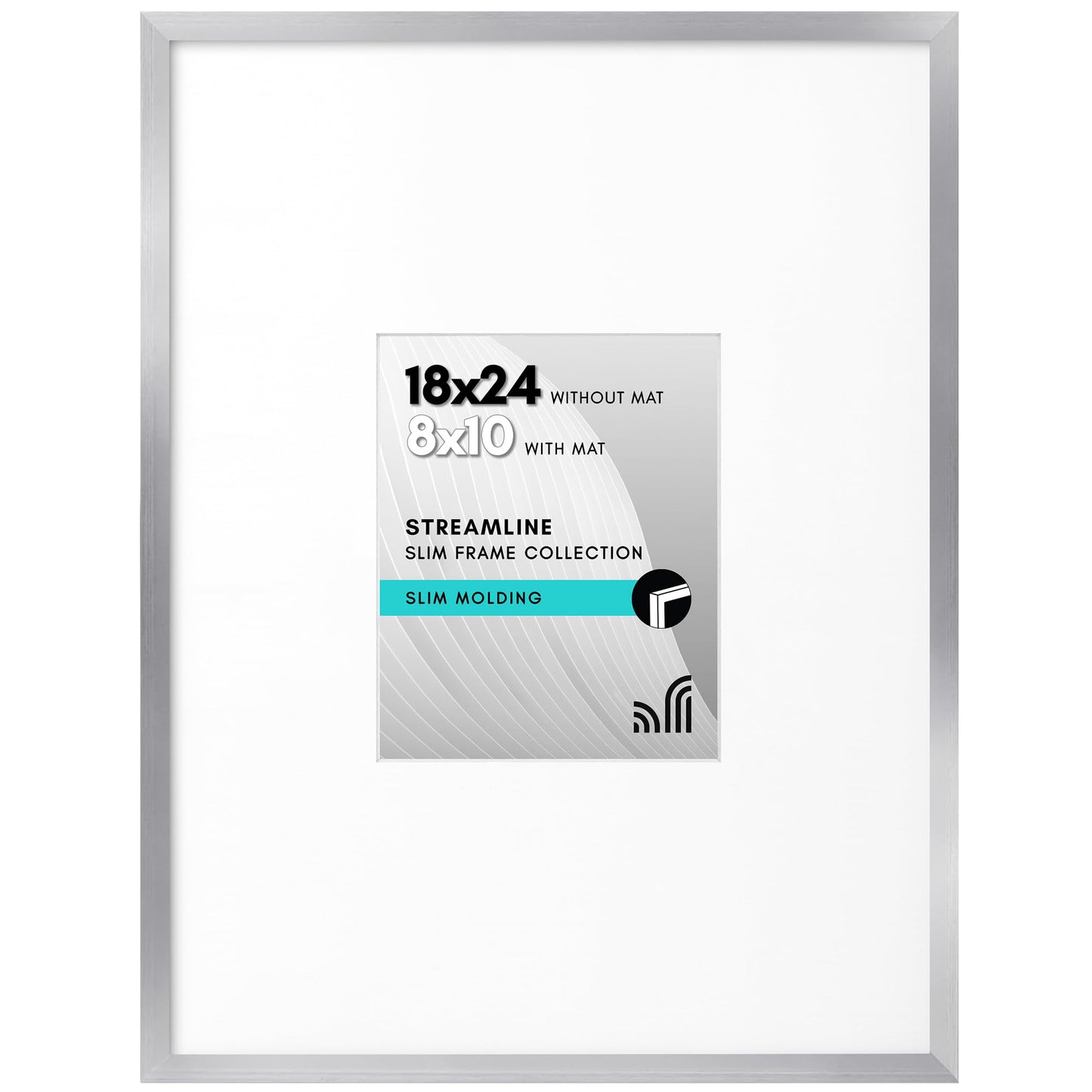 Thin Border Picture Frame | Shatter-Resistant Plexiglass | Wall Art Display