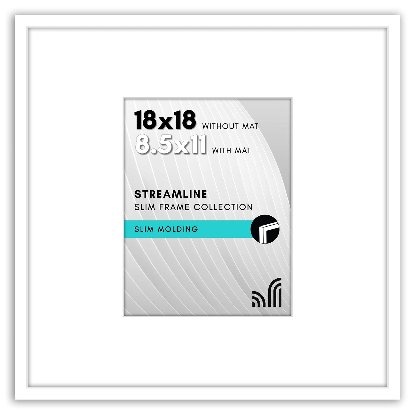 Thin Border Picture Frame | Shatter-Resistant Plexiglass | Wall Art Display