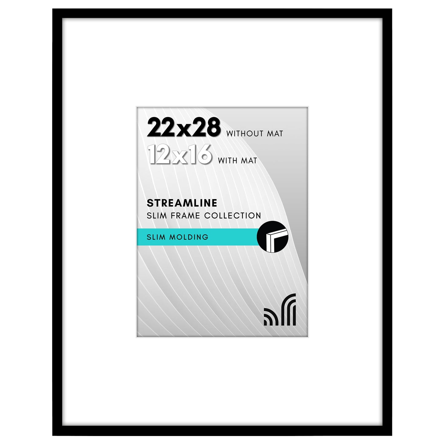 Thin Border Picture Frame | Shatter-Resistant Plexiglass | Wall Art Display