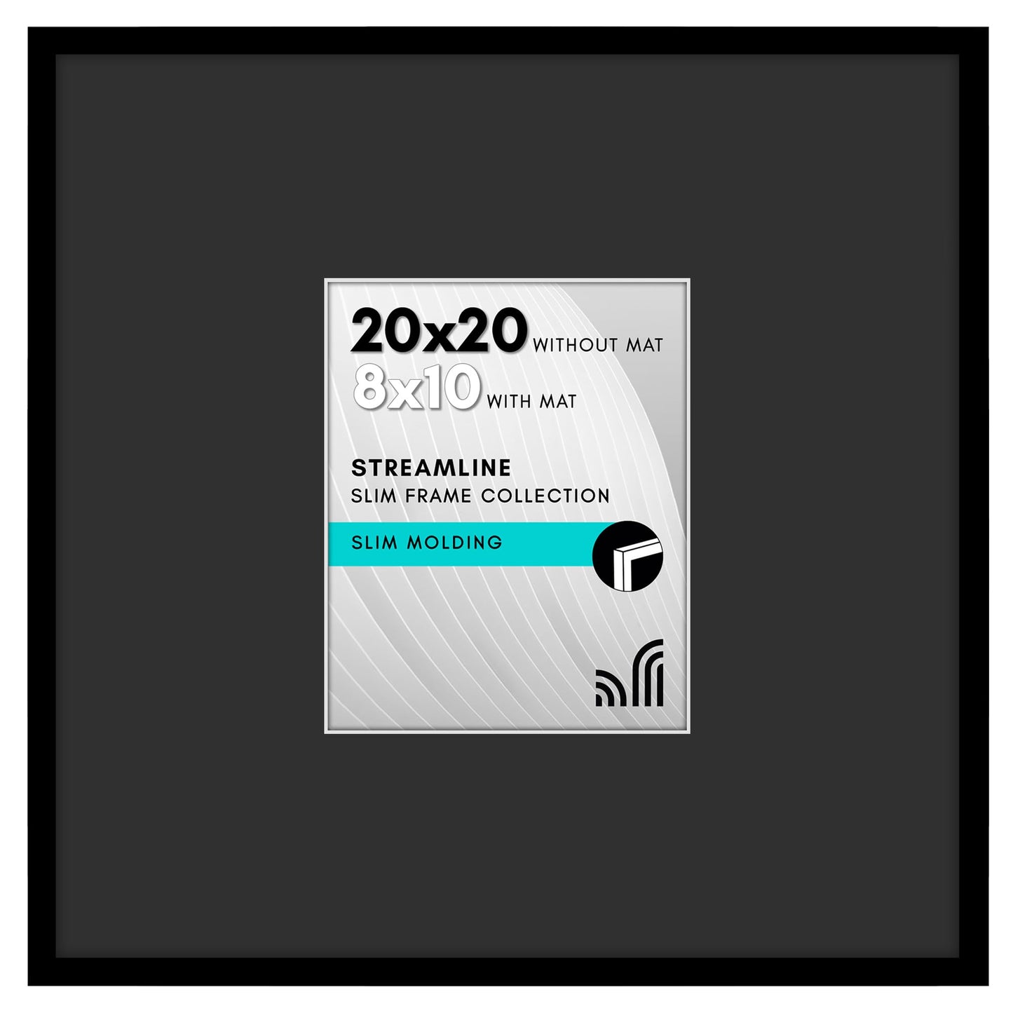 Thin Border Picture Frame | Shatter-Resistant Plexiglass | Wall Art Display