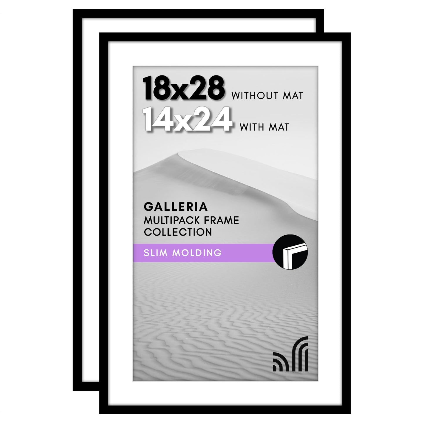 Americanflat Galleria Picture Frames | Set of 2 | With Mat | Acrylic