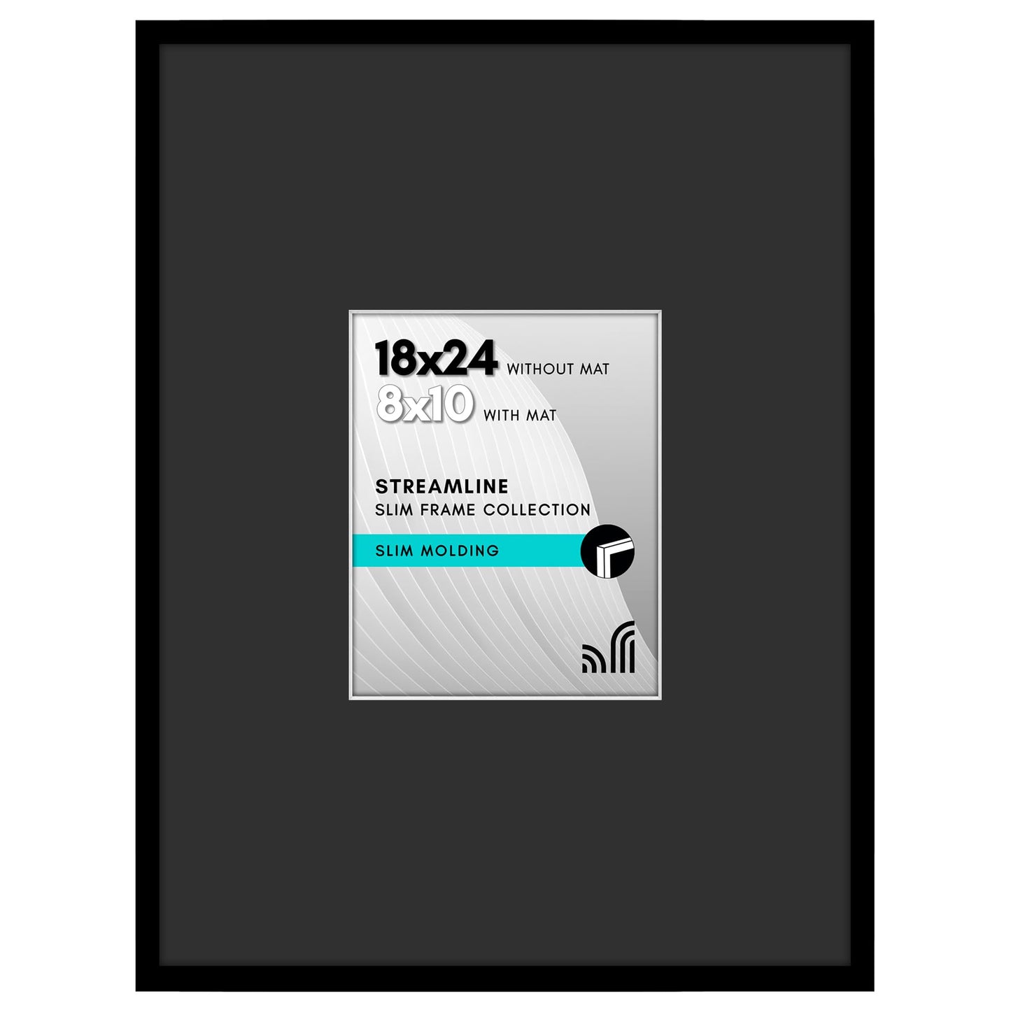 Thin Border Picture Frame | Shatter-Resistant Plexiglass | Wall Art Display