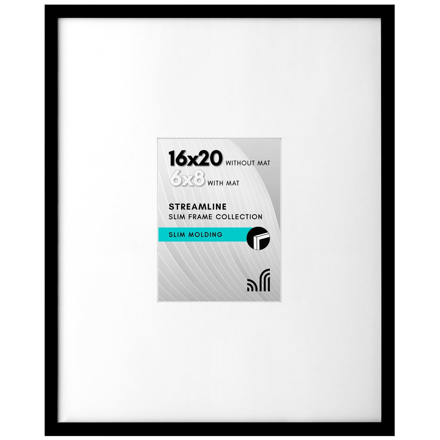 Thin Border Picture Frame | Shatter-Resistant Plexiglass | Wall Art Display