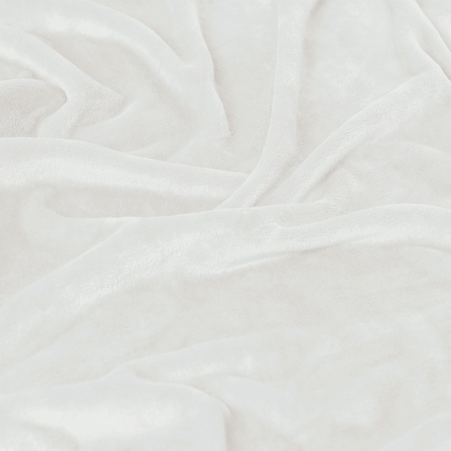 Americanflat 60x80 Fleece Throw Blanket - Soft and Breathable Throw Blanket for Couch, Bed, Chair - Roomy Fleece Blankets Perfect for Home, Bedroom, or Outdoor Use - White