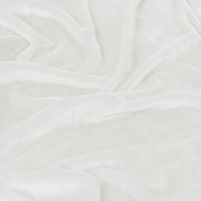 Americanflat 60x80 Fleece Throw Blanket - Soft and Breathable Throw Blanket for Couch, Bed, Chair - Roomy Fleece Blankets Perfect for Home, Bedroom, or Outdoor Use - White