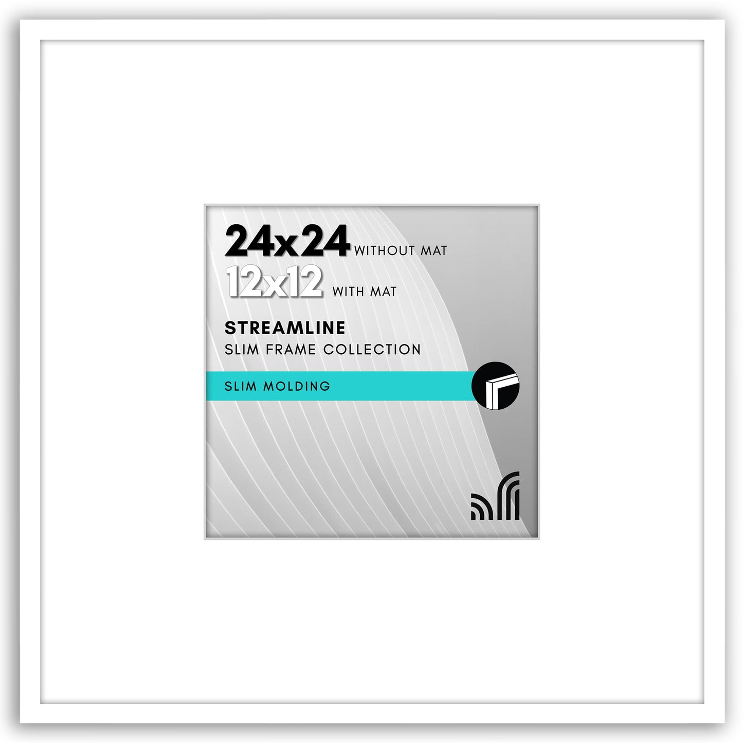 Thin Border Picture Frame | Shatter-Resistant Plexiglass | Wall Art Display