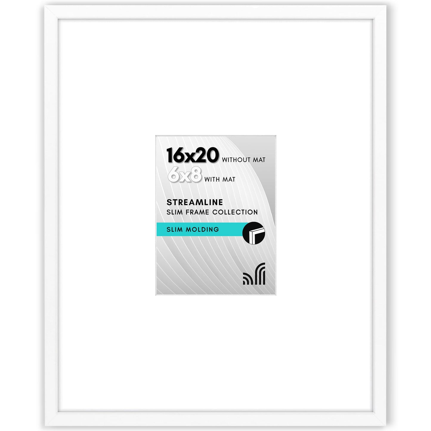 Thin Border Picture Frame | Shatter-Resistant Plexiglass | Wall Art Display