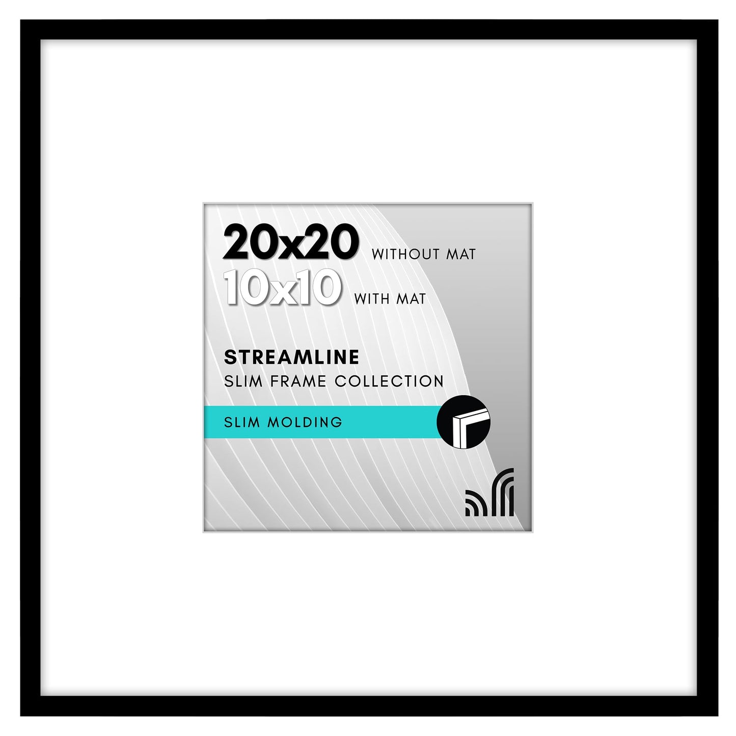 Thin Border Picture Frame | Shatter-Resistant Plexiglass | Wall Art Display