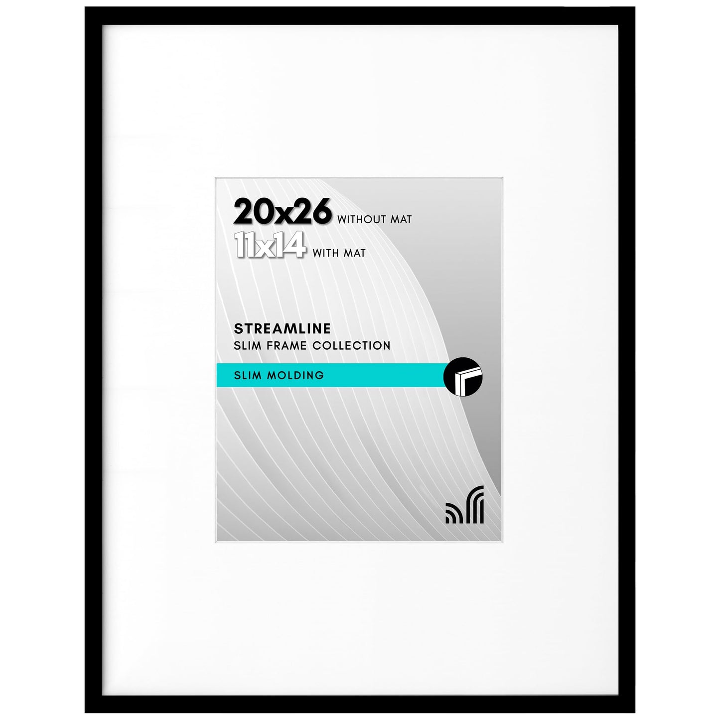 Thin Border Picture Frame | Shatter-Resistant Plexiglass | Wall Art Display