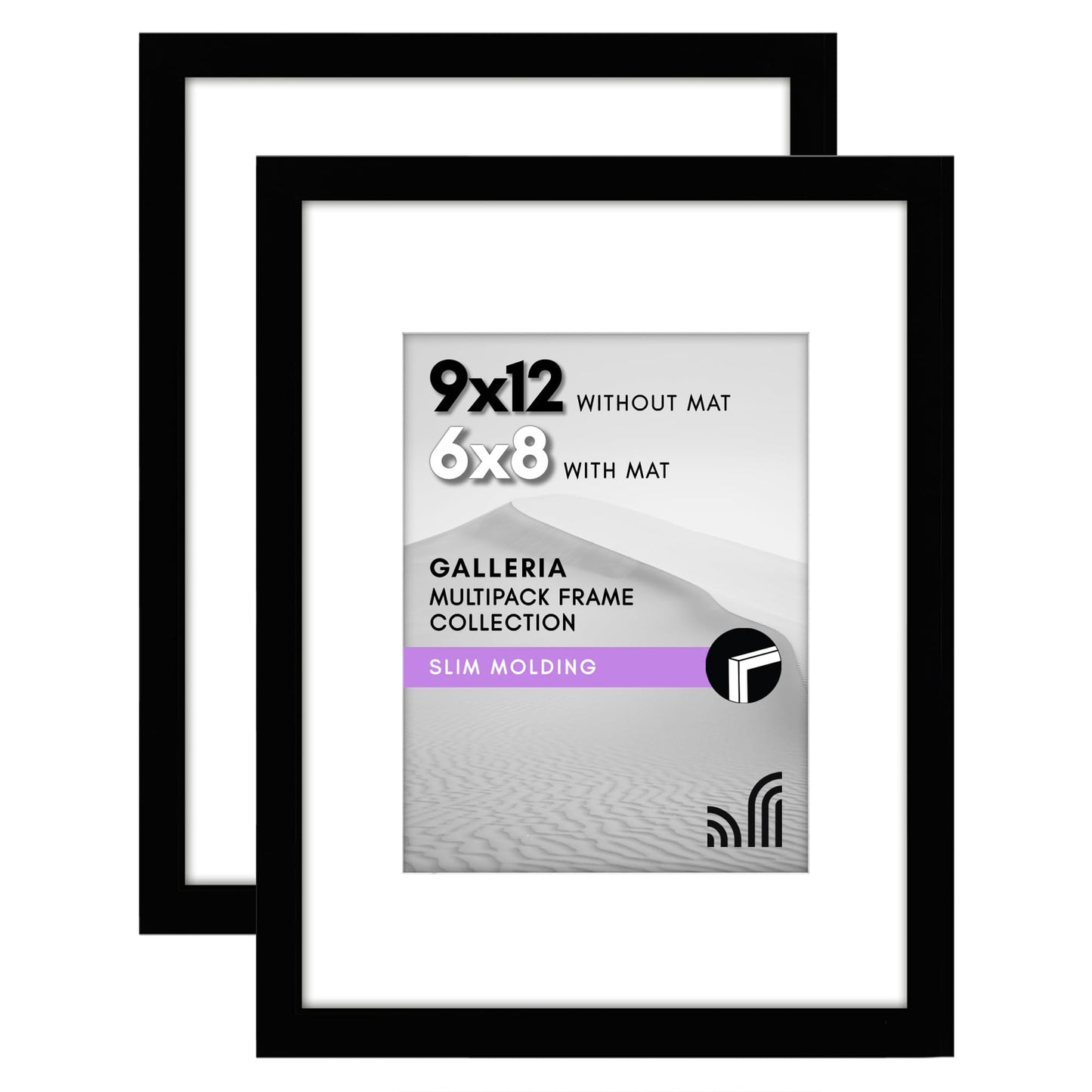 Americanflat Galleria Picture Frames | Set of 2 | With Mat | Acrylic