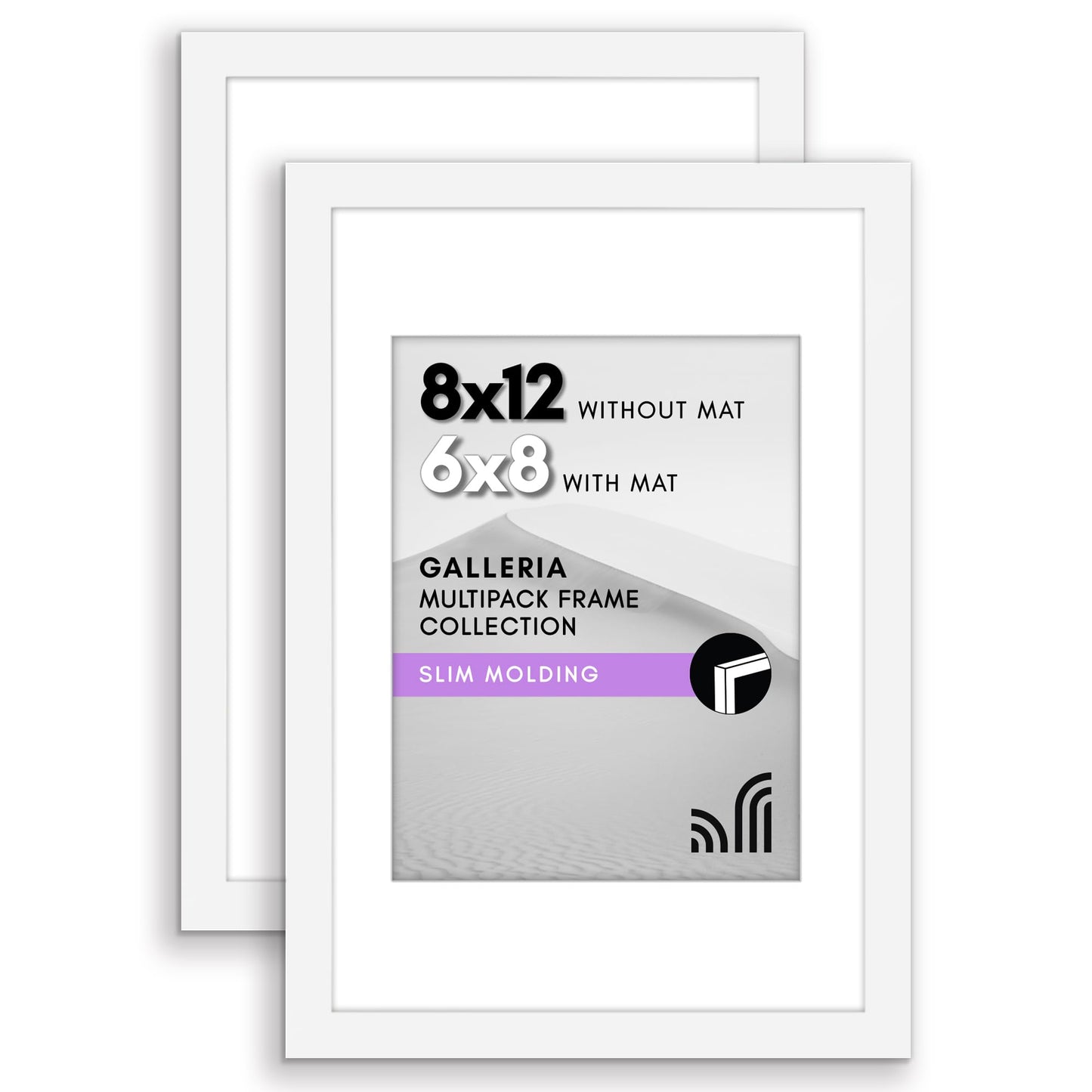 Americanflat Galleria Picture Frames | Set of 2 | With Mat | Acrylic