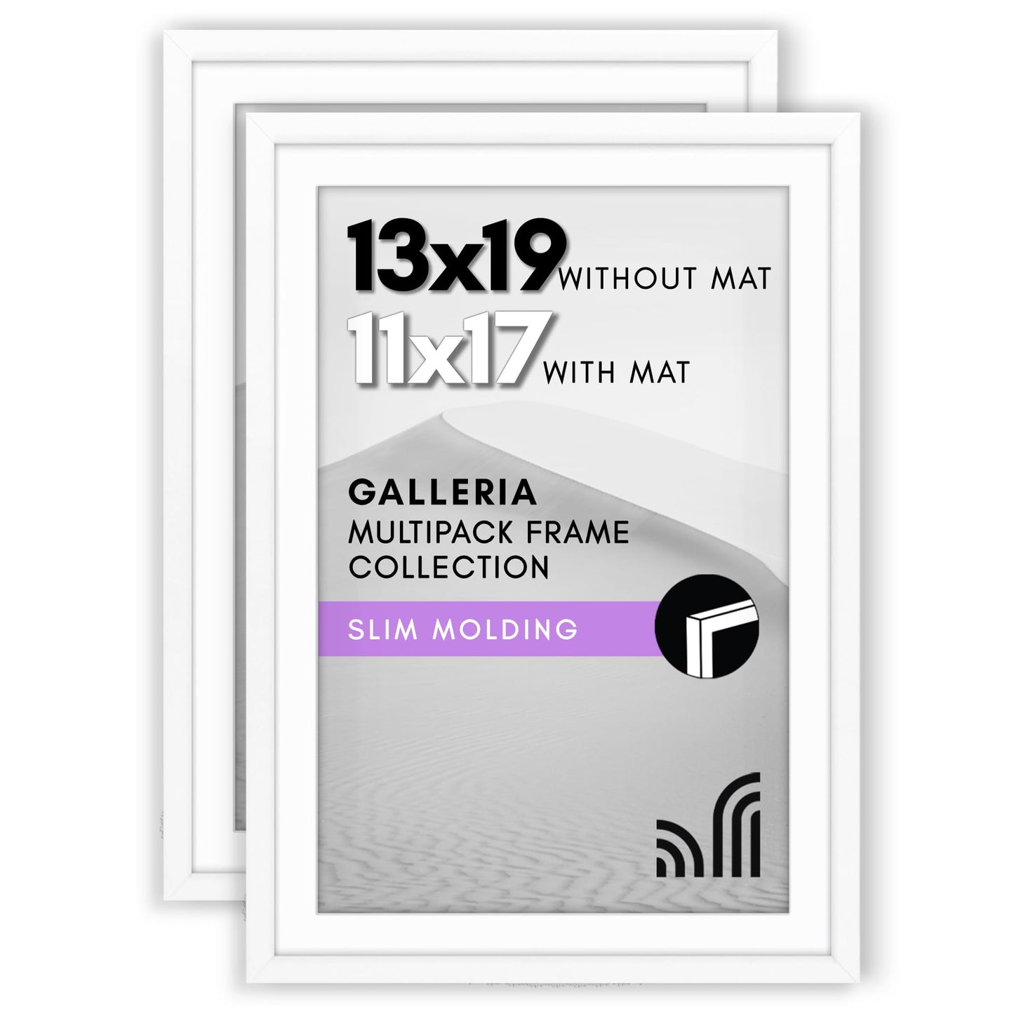 Americanflat Galleria Picture Frames | Set of 2 | With Mat | Acrylic