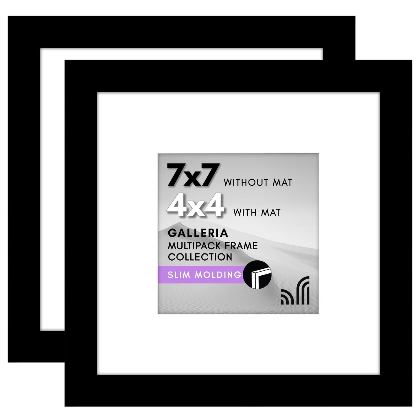 Americanflat Galleria Picture Frames | Set of 2 | With Mat | Acrylic