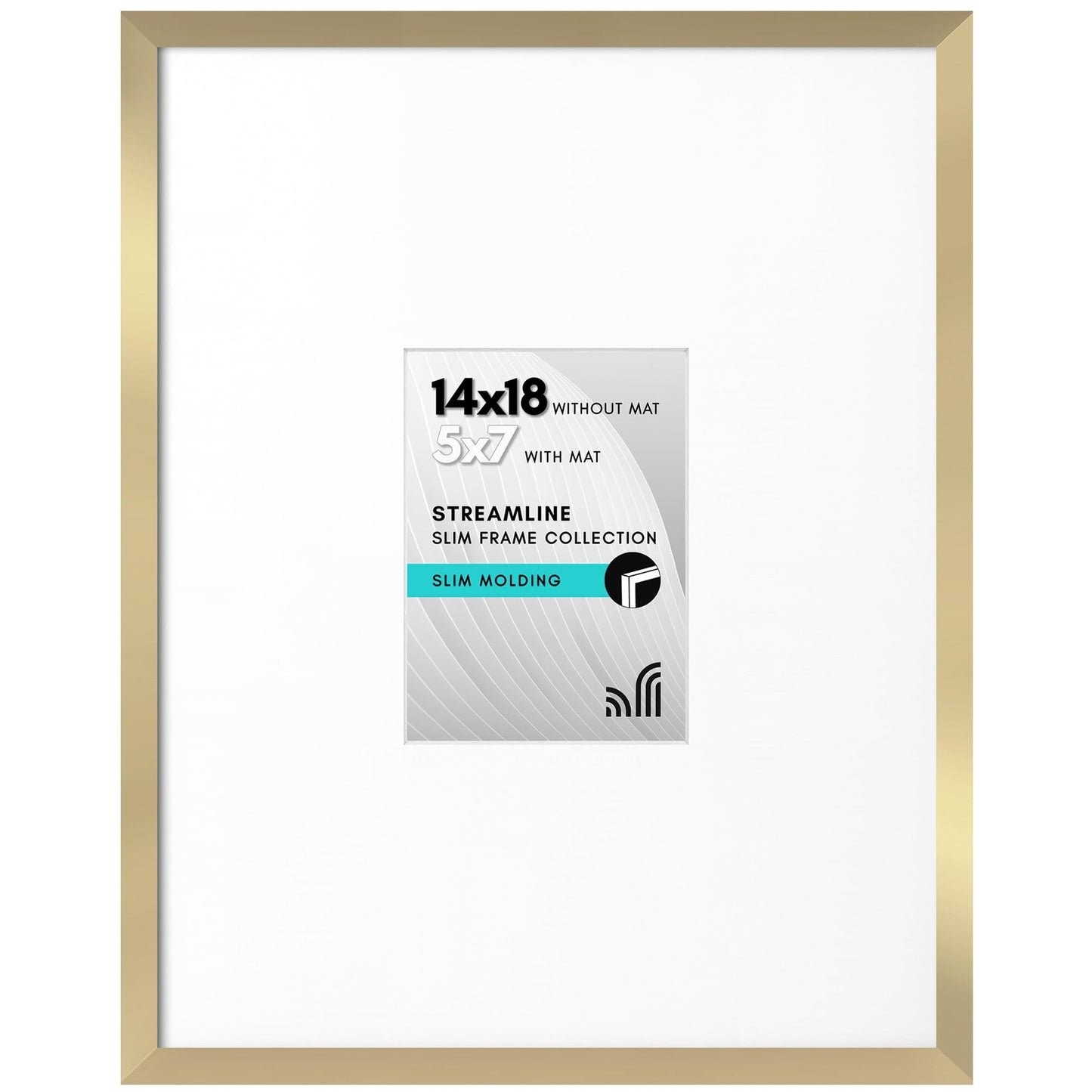 Thin Border Picture Frame | Shatter-Resistant Plexiglass | Wall Art Display