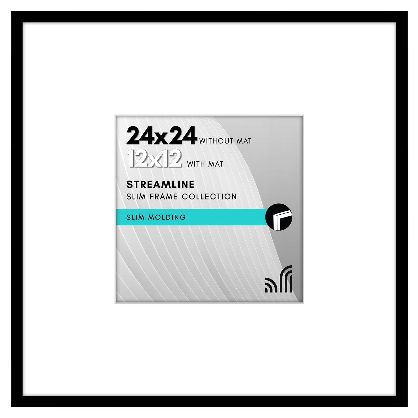 Thin Border Picture Frame | Shatter-Resistant Plexiglass | Wall Art Display