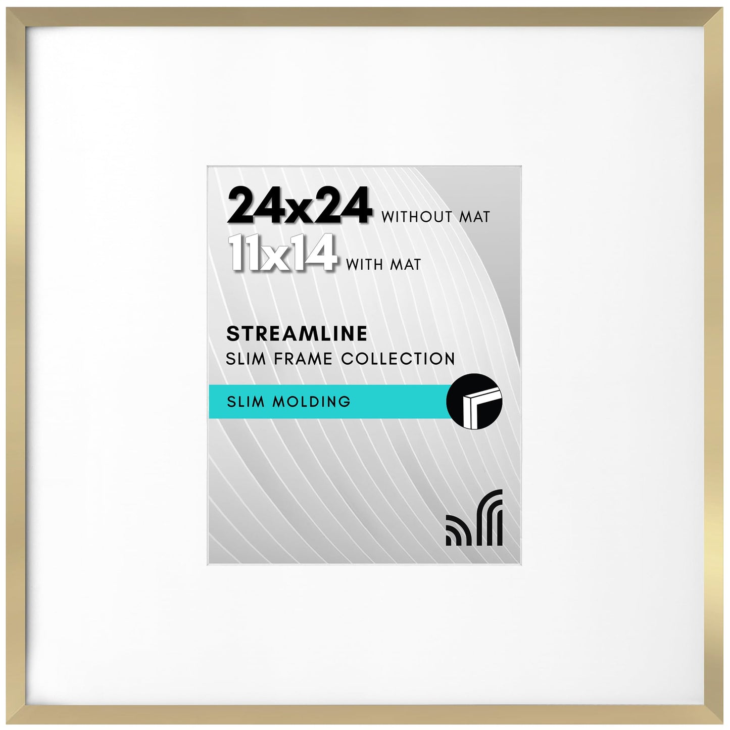 Thin Border Picture Frame | Shatter-Resistant Plexiglass | Wall Art Display