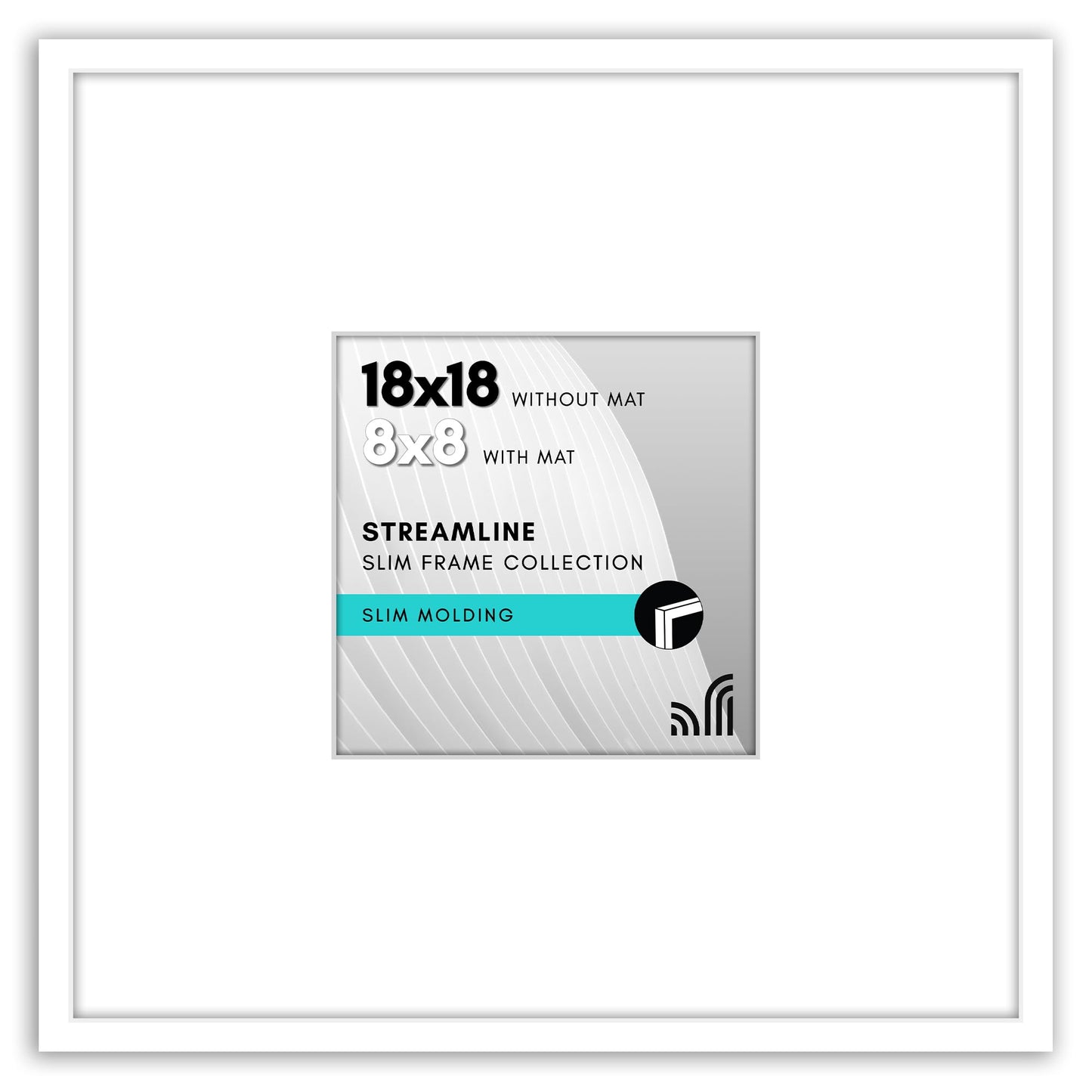 Thin Border Picture Frame | Shatter-Resistant Plexiglass | Wall Art Display