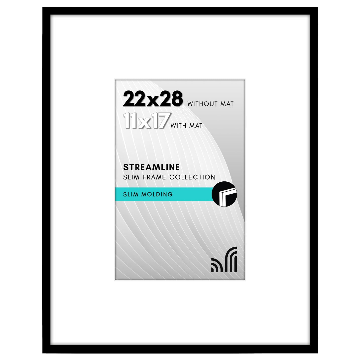 Thin Border Picture Frame | Shatter-Resistant Plexiglass | Wall Art Display