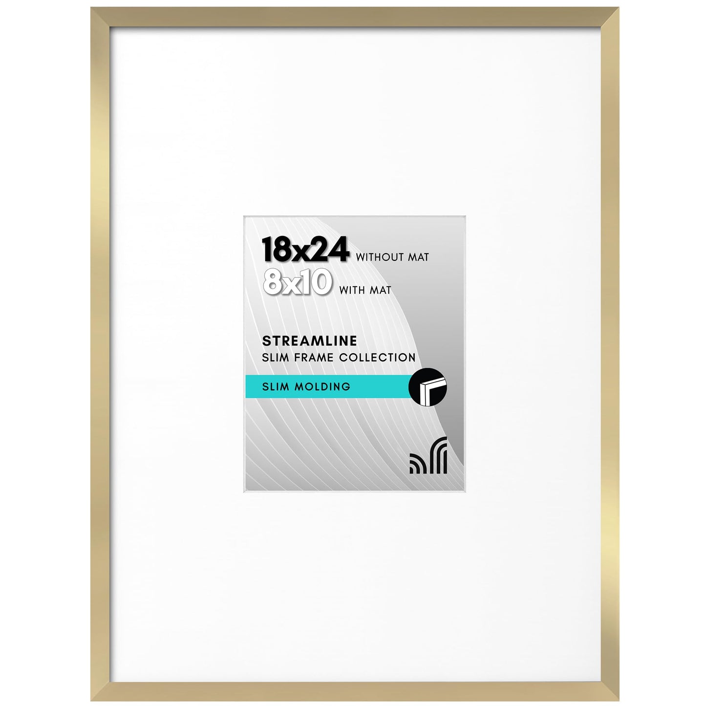 Thin Border Picture Frame | Shatter-Resistant Plexiglass | Wall Art Display