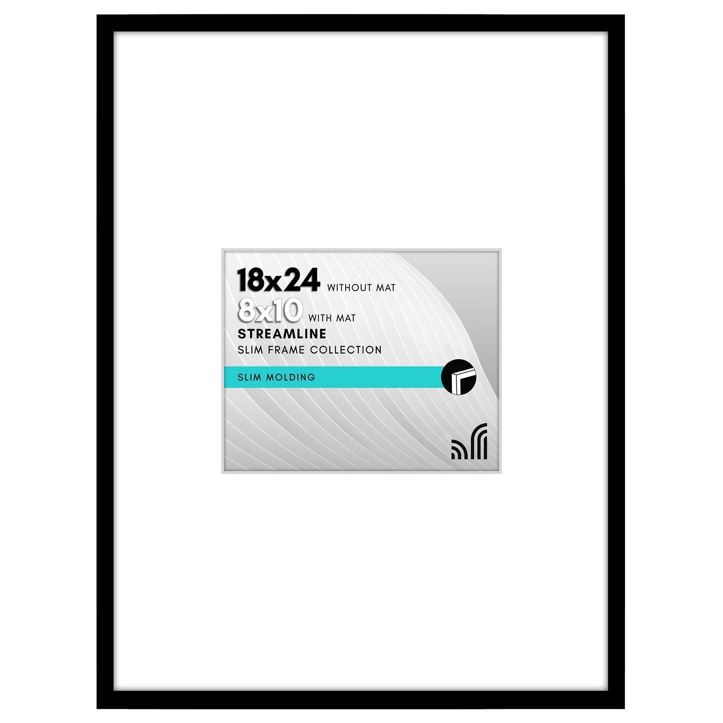 Thin Border Picture Frame | Shatter-Resistant Plexiglass | Wall Art Display