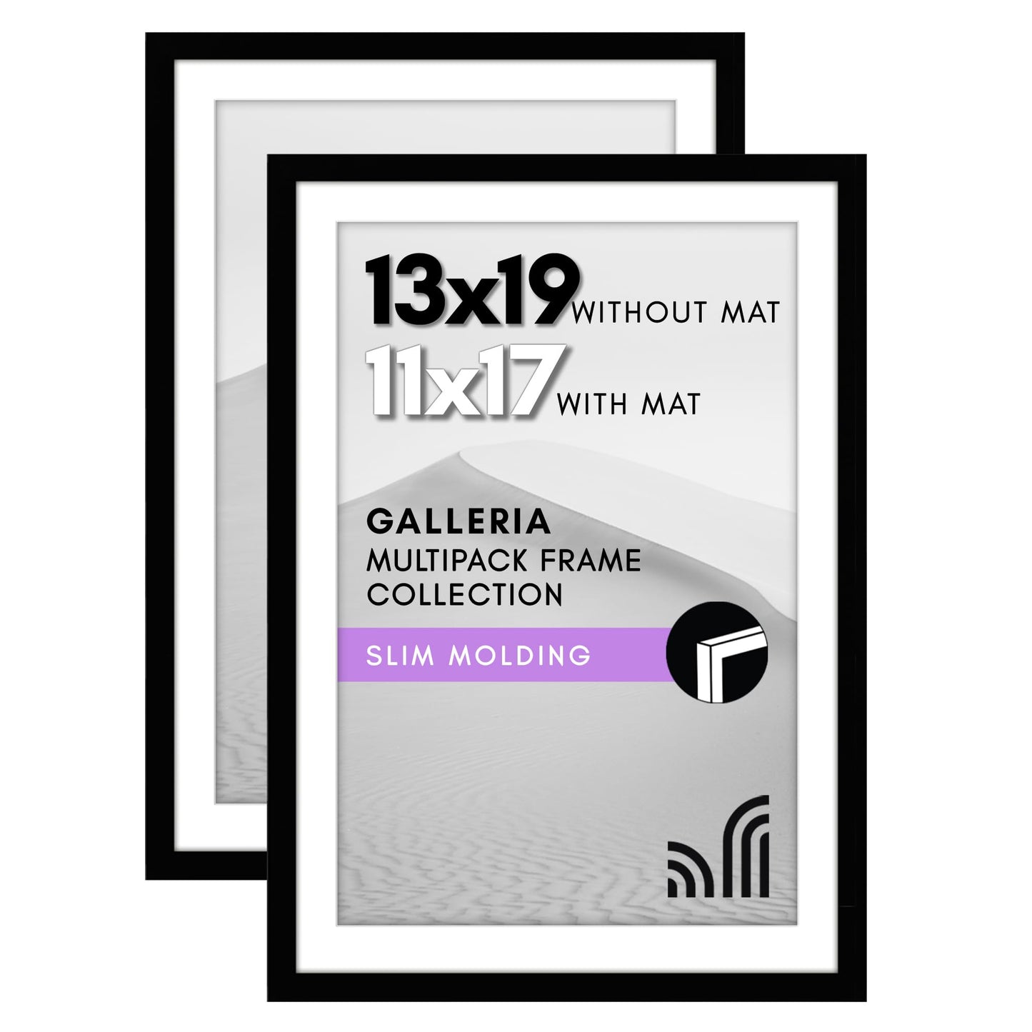 Americanflat Galleria Picture Frames | Set of 2 | With Mat | Acrylic