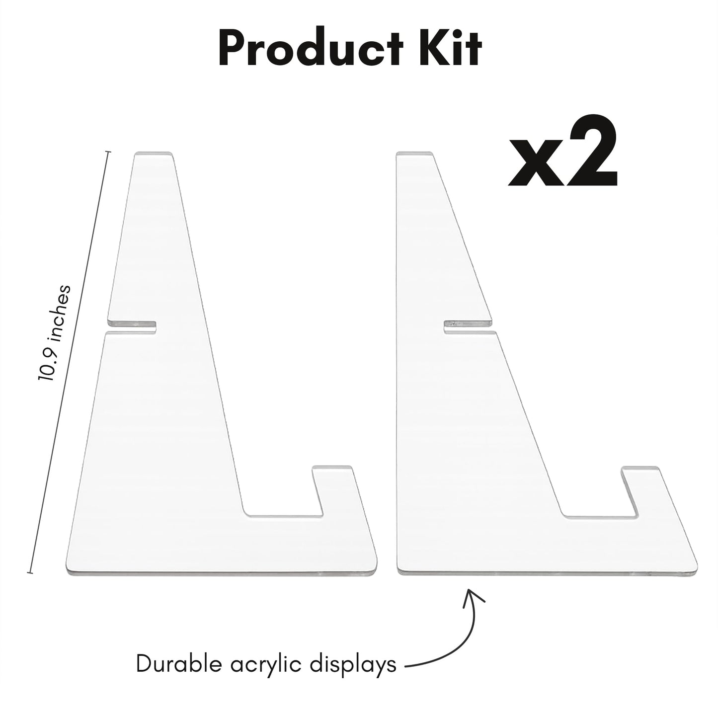 8-Inch | Acrylic Display Stand | Set of 2 | Modern - Premium Quality