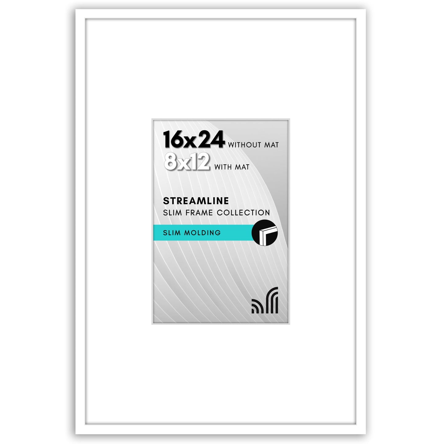 Thin Border Picture Frame | Shatter-Resistant Plexiglass | Wall Art Display