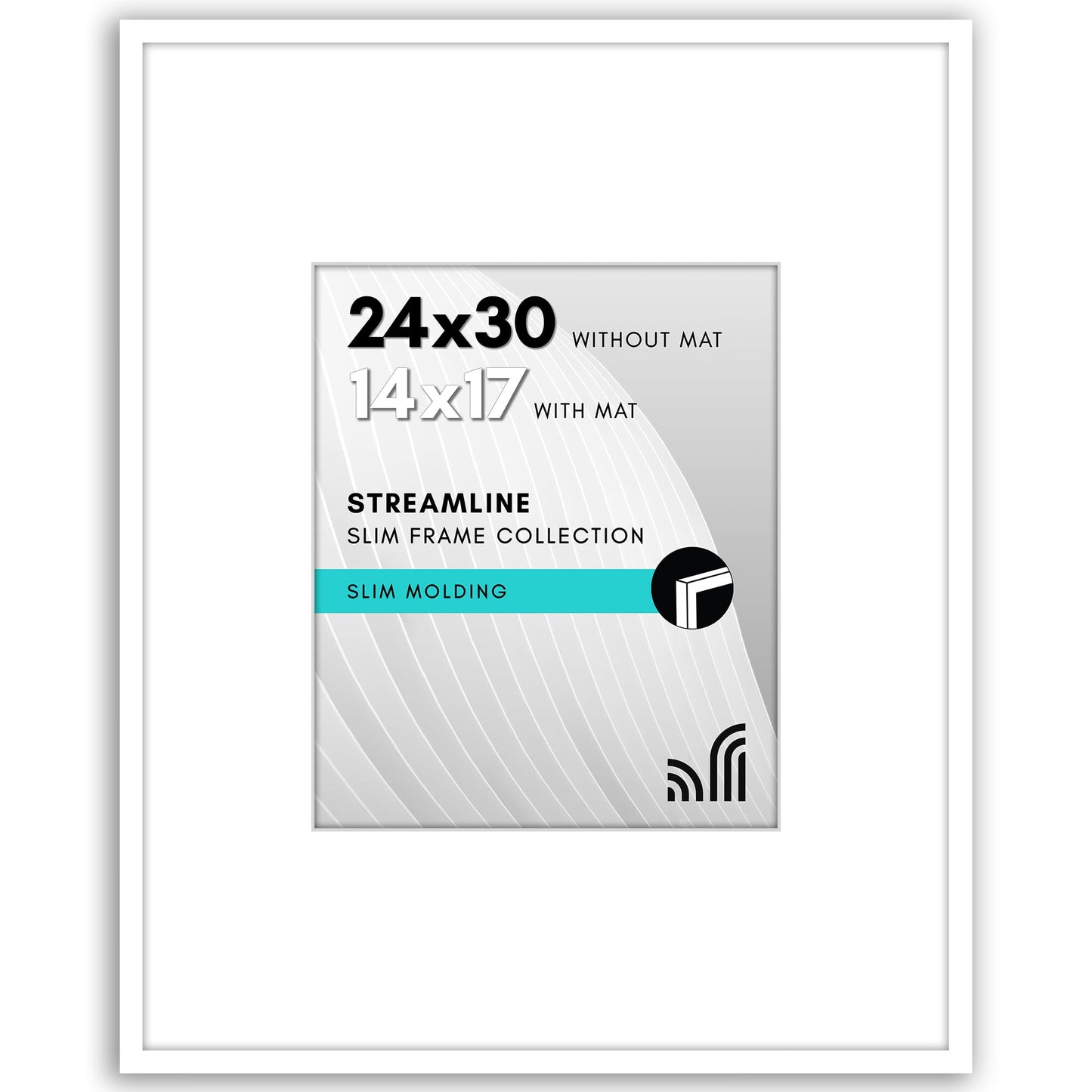 Thin Border Picture Frame | Shatter-Resistant Plexiglass | Wall Art Display