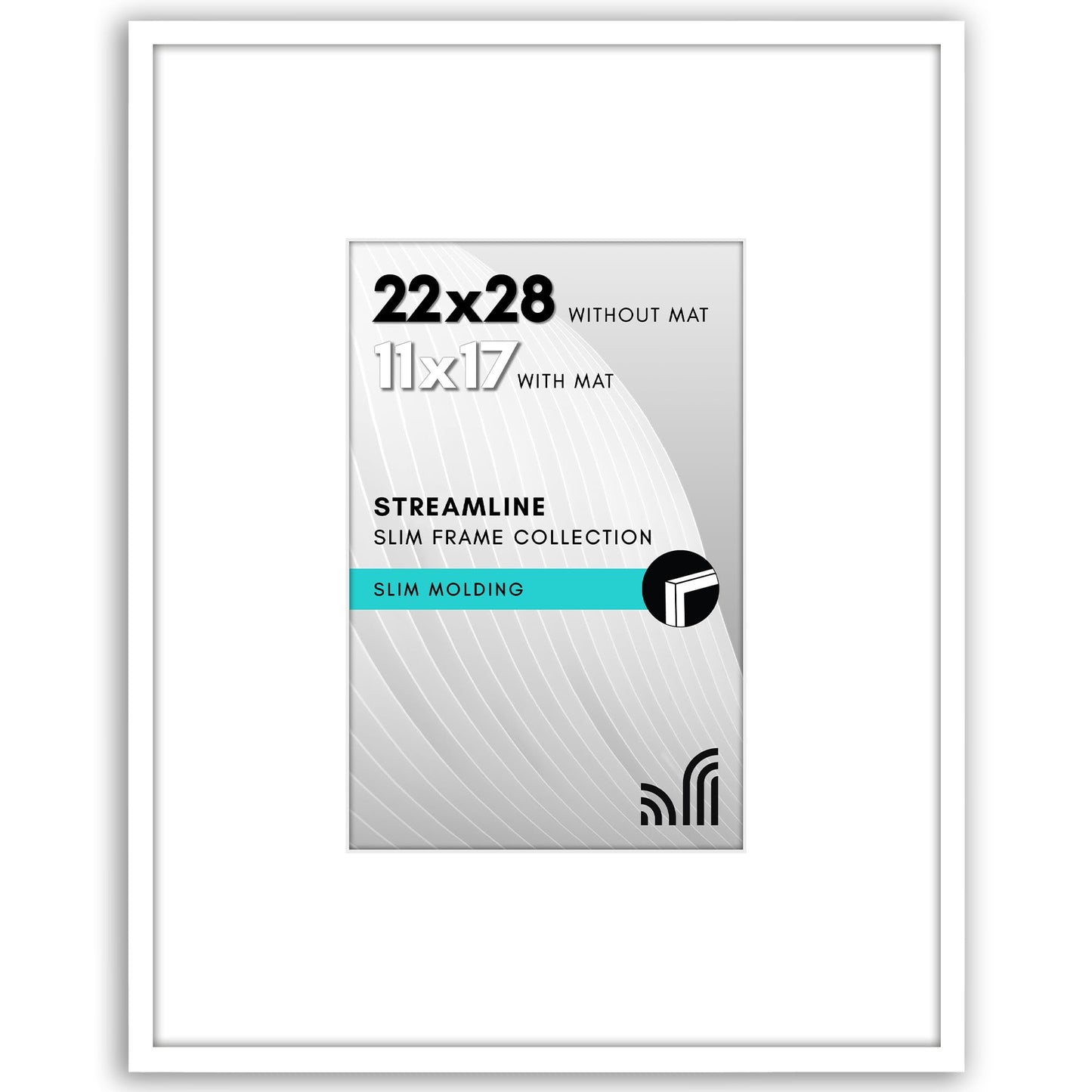 Thin Border Picture Frame | Shatter-Resistant Plexiglass | Wall Art Display