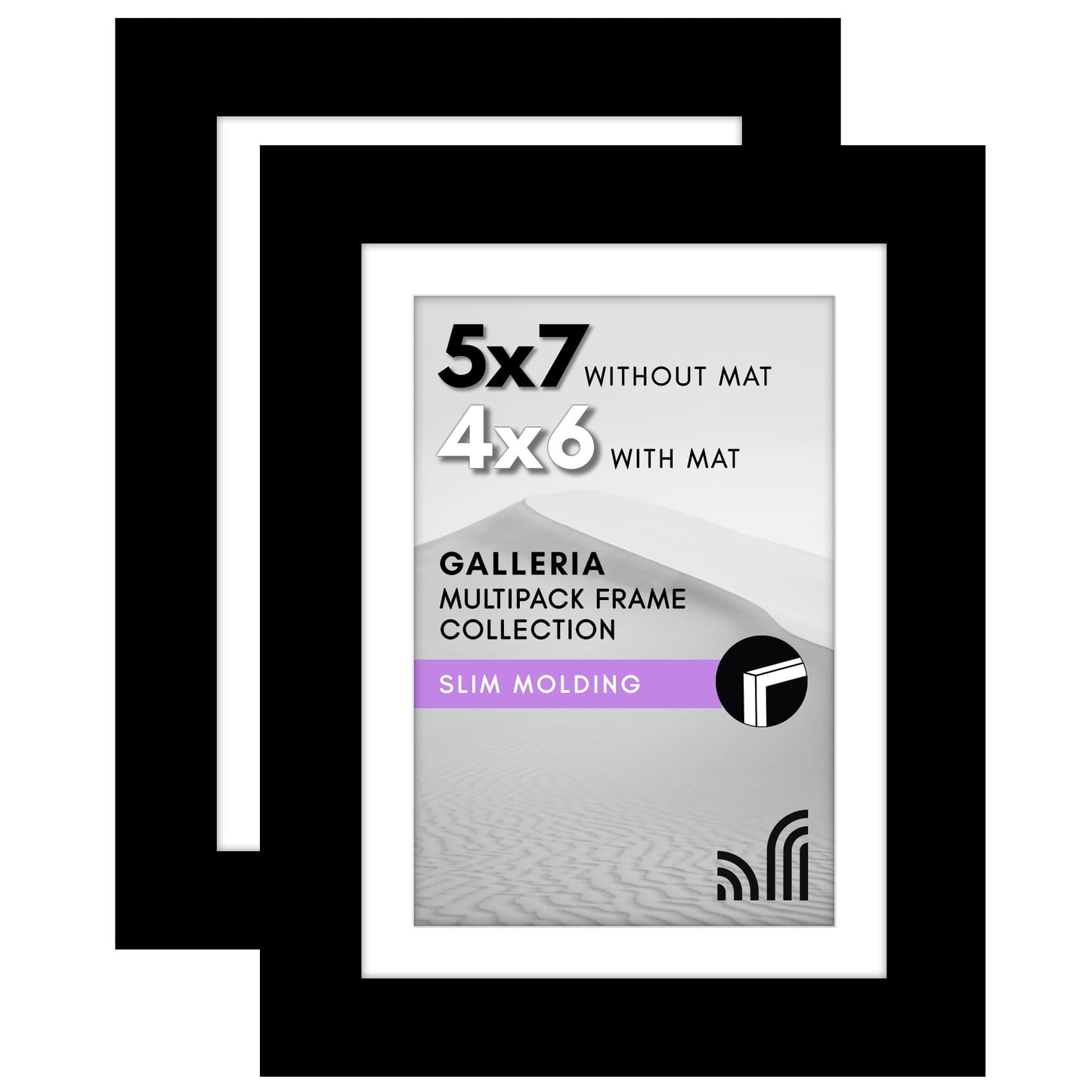 Americanflat Galleria Picture Frames | Set of 2 | With Mat | Acrylic