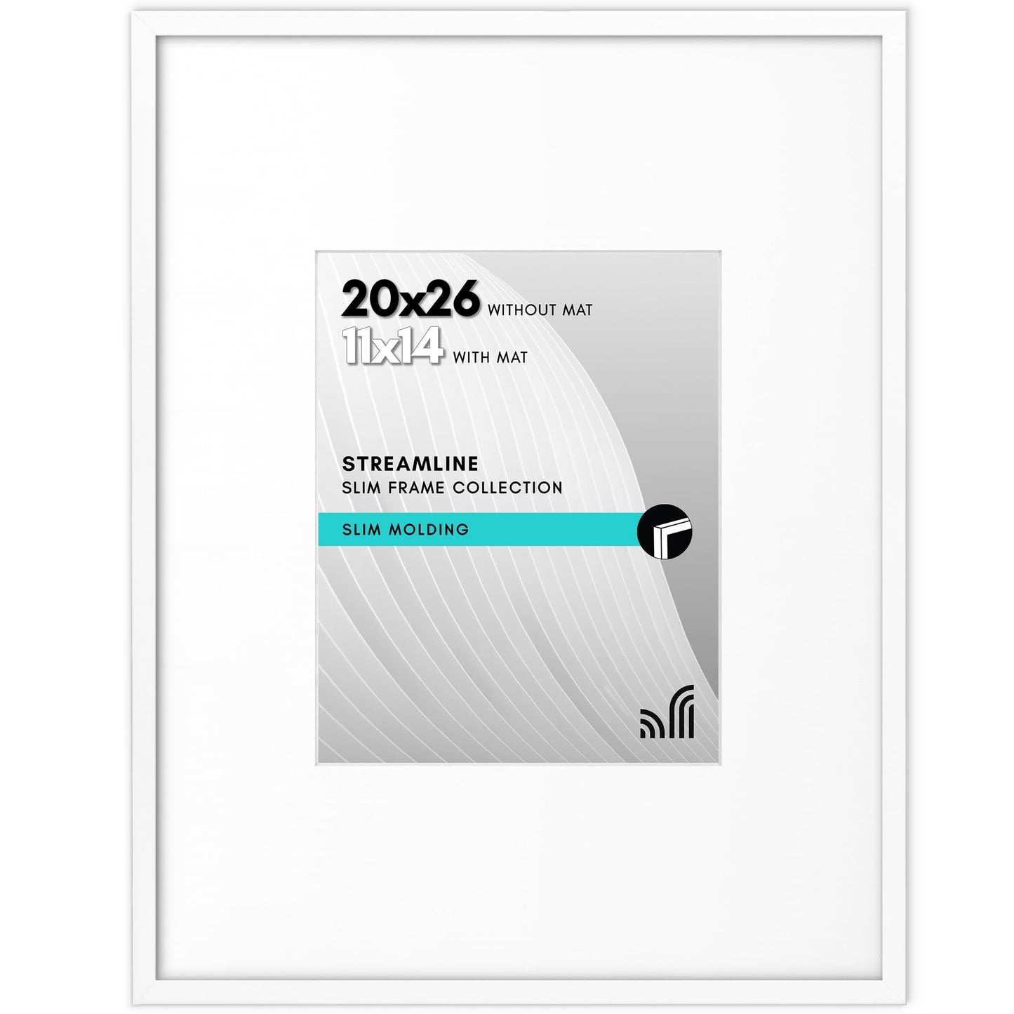 Thin Border Picture Frame | Shatter-Resistant Plexiglass | Wall Art Display