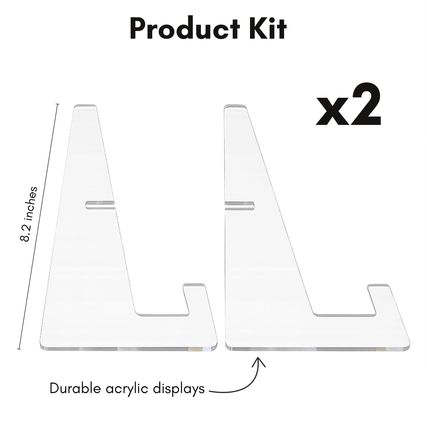 6-Inch | Acrylic Display Stand | Set of 2 | Modern - Premium Quality