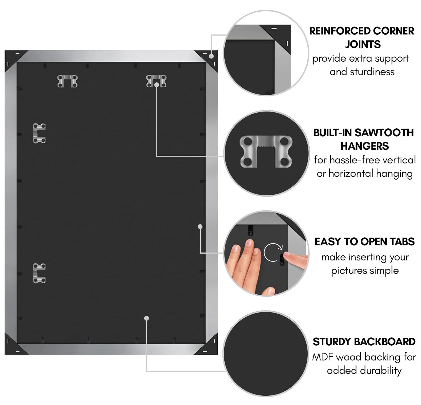 Gallery Poster Frame with Wood Grain Finish | Epic Collection