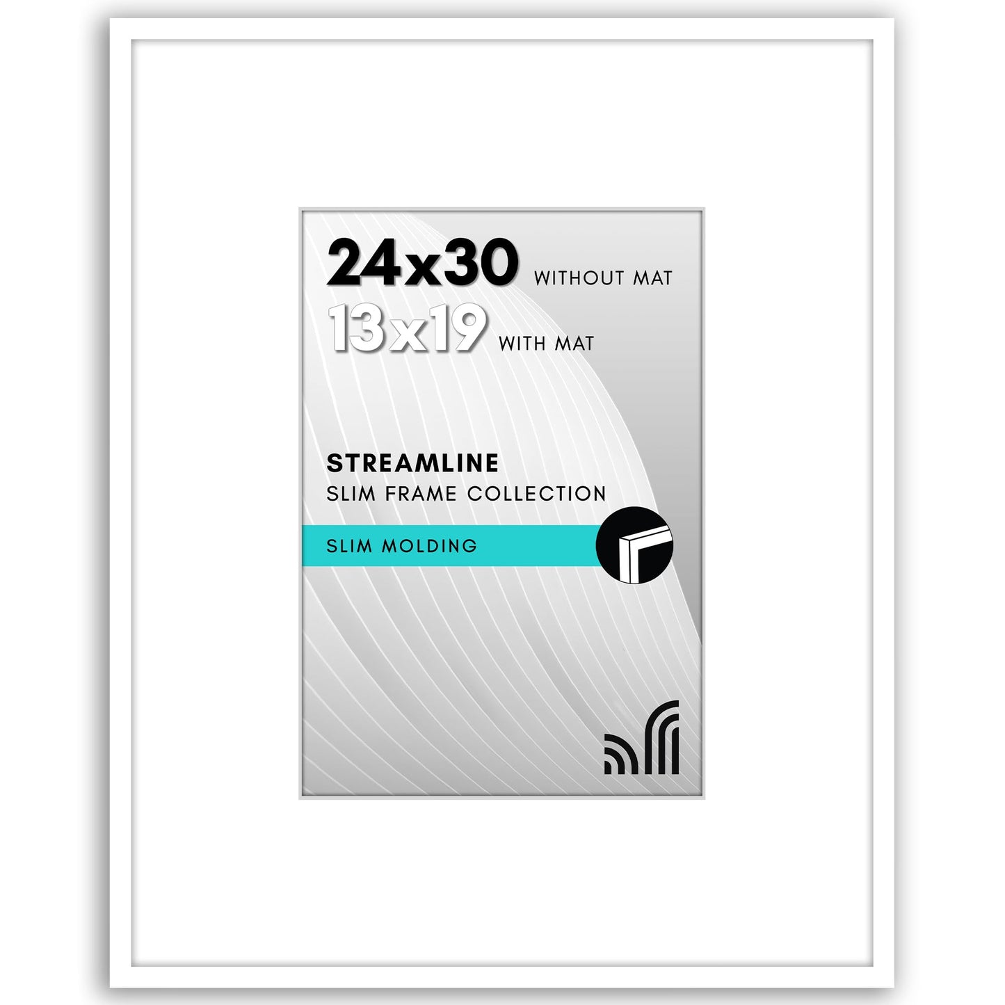 Thin Border Picture Frame | Shatter-Resistant Plexiglass | Wall Art Display