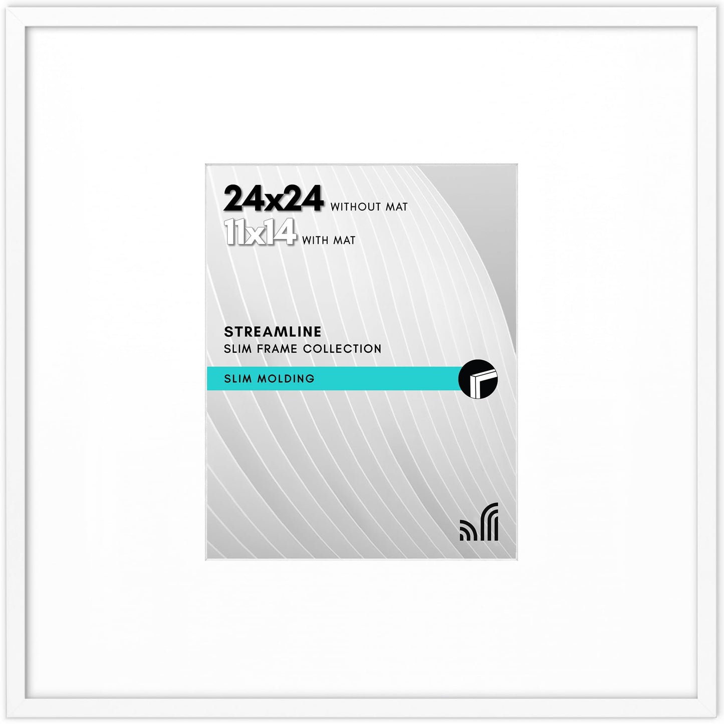 Thin Border Picture Frame | Shatter-Resistant Plexiglass | Wall Art Display